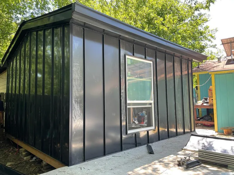 Black standing seam metal wall panels for Metal Roof Installation in Burbank